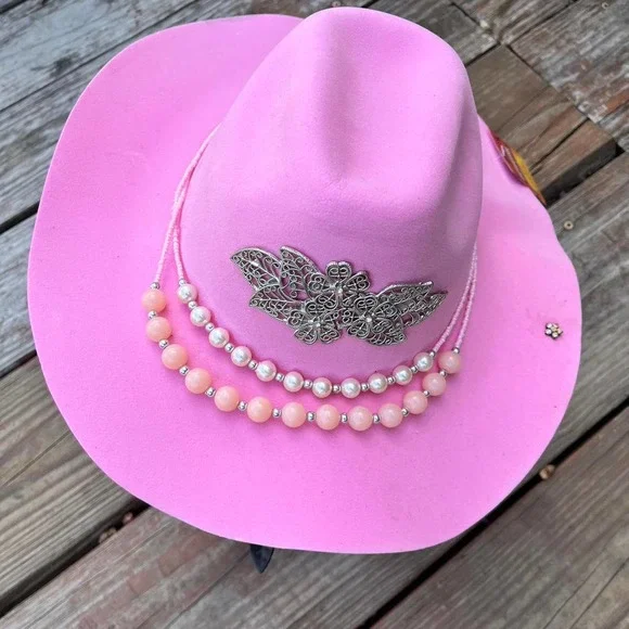 Fedora Hat Y2k Cowgirl Hat Brand Not Known Accessories Pink Y2k